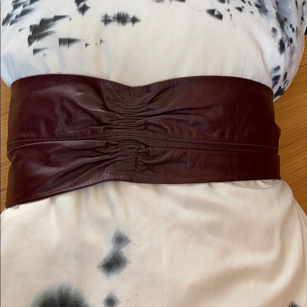 Vintage purple leather belt
